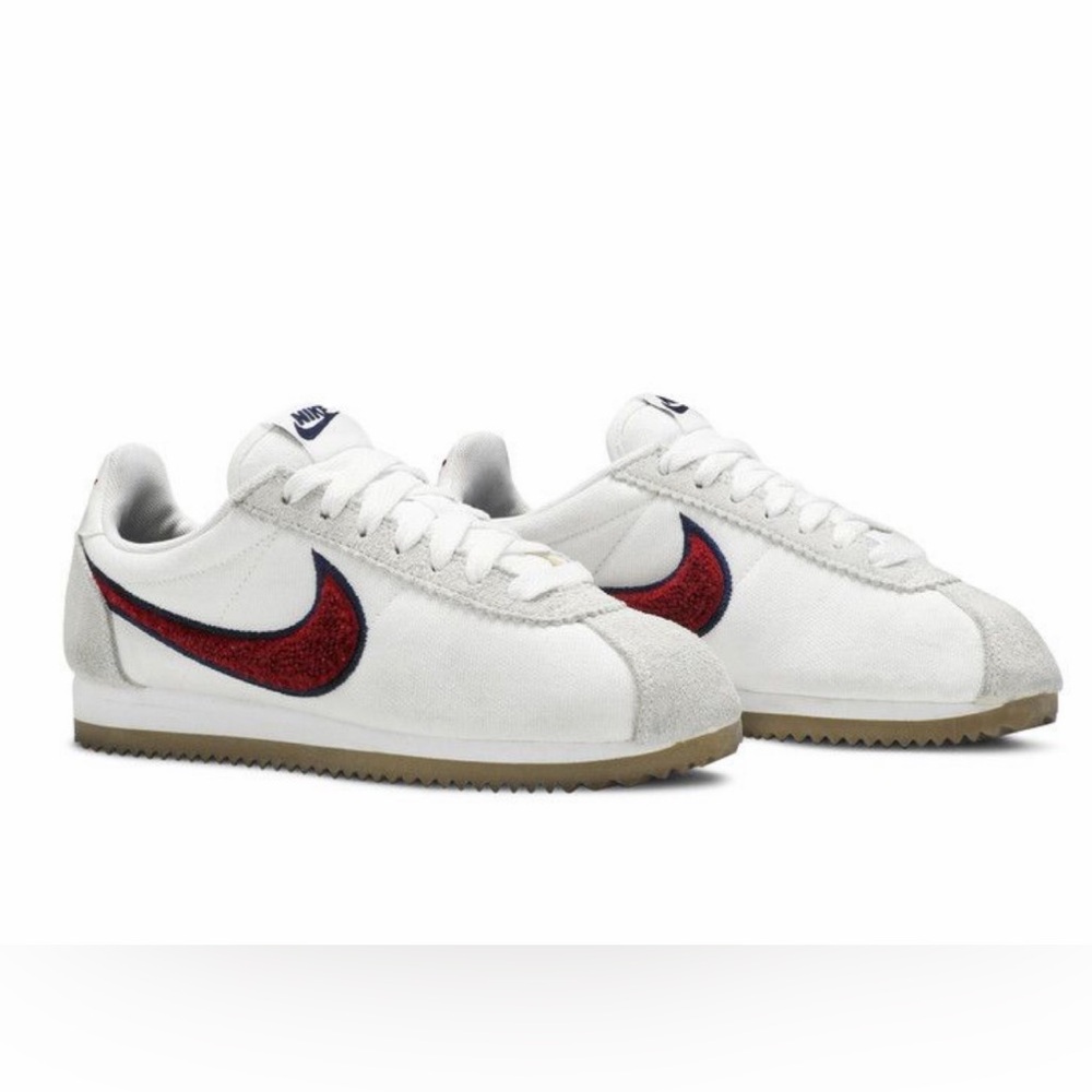 NIKE Cortez 905614-103 Smoosh White Red Women Classic Sneakers Size 9.5